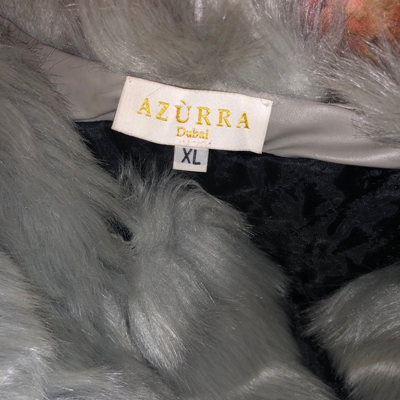 AZZURA FUR COAT GREY BEAUTIFUL - Picture 3 of 7
